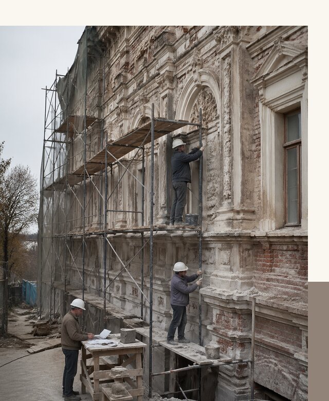Реставрация объектов культурного наследия под ключ в Казани