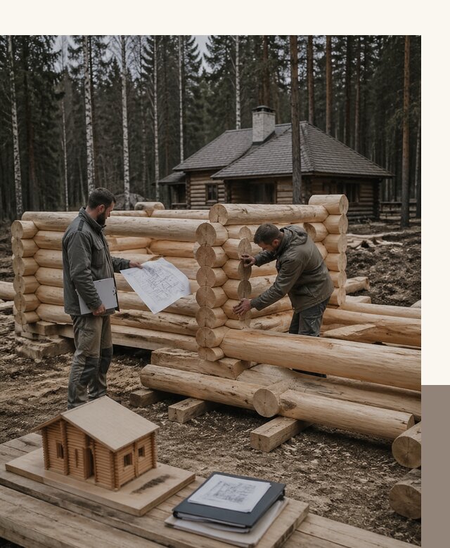 Проектирование и строительство домов из бревна в Казани